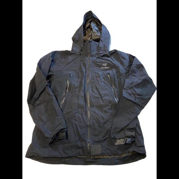 Womens ARC'TERYX Black Gore-Tex Shell Jacket Sz XL *Patched*